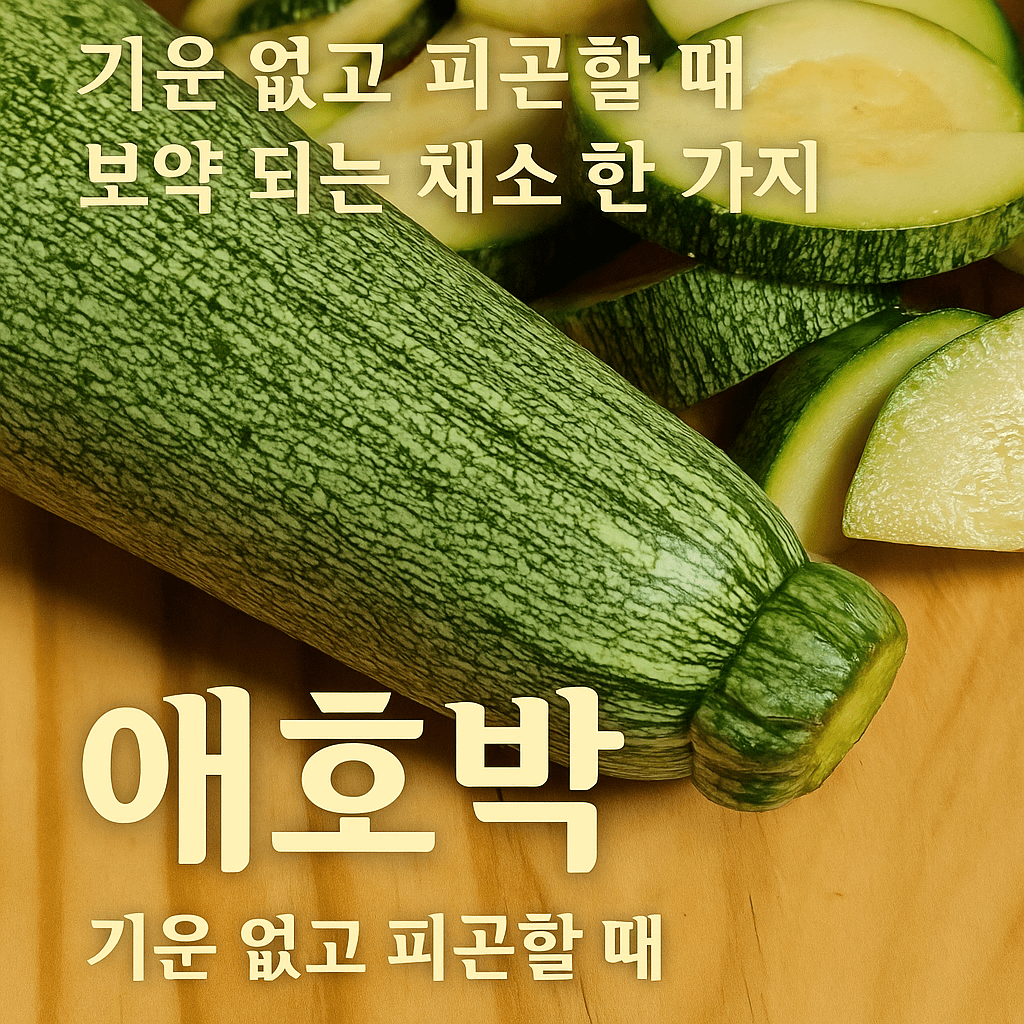 🌿 여름철, 기운 없을 때 보약이 되는 채소 한 가지 –&nbsp;애호박