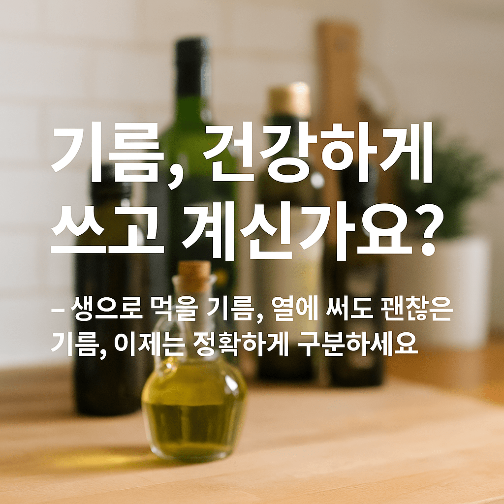기름, 건강하게 쓰고 계신가요? | 생식용 vs 조리용 기름&nbsp;구분법